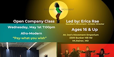 Primaire afbeelding van Pay What You Wish- Company Class w/Raedient Movement