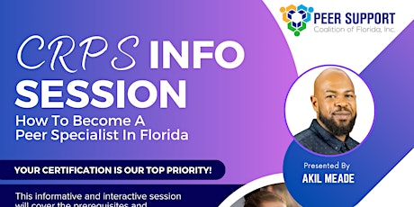 CRPS Info Session: How to Become a Peer Specialist in Florida