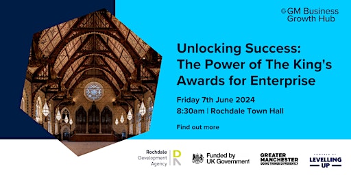 Imagem principal do evento Unlocking Success: Discover The Power of The King’s Awards for Enterprise