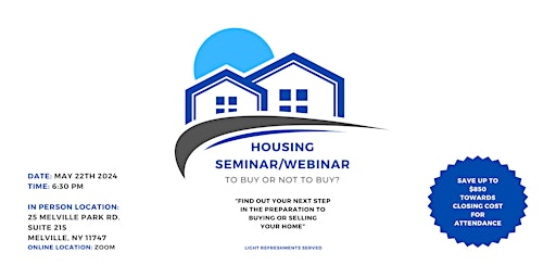 Hauptbild für Housing Seminar, "To Buy or Not to Buy"