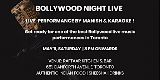 Primaire afbeelding van Bollywood Night Live | Live Performance by Manish | Bollywood Party Night