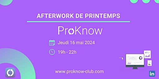 Imagem principal do evento Afterwork de printemps - ProKnow club