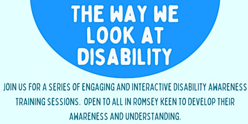 Imagem principal do evento The way we look at disability- Disability Awarenss Training