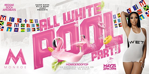 Monroe Rooftop's All White Pool Party primary image