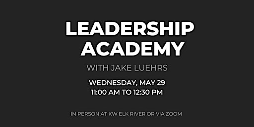 Imagem principal do evento Leadership Academy with Jake Luehrs