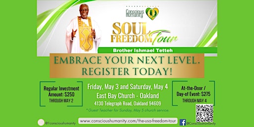 Hauptbild für Soul Freedom Tour  with Brother Ishmael Tetteh -Oakland