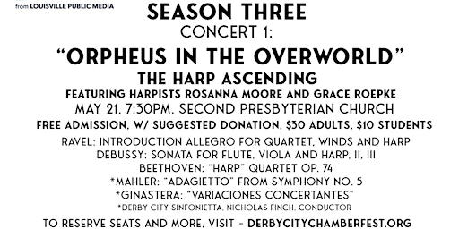 Immagine principale di DCCMF Concert 1: Orpheus in the Overworld- The Harp Ascending 