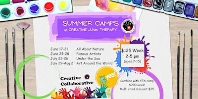 Imagem principal do evento Summer Camp at Creative Junk Therapy