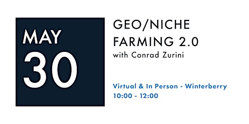 Imagem principal do evento Geo/Niche Farming 2.0