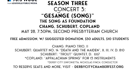 DCCMF Concert 3: Gesänge (Song) - The Song as Foundation