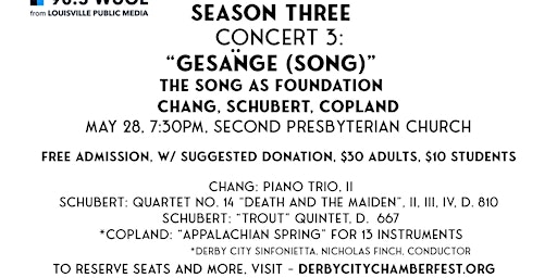 DCCMF Concert 3: Gesänge (Song) - The Song as Foundation primary image