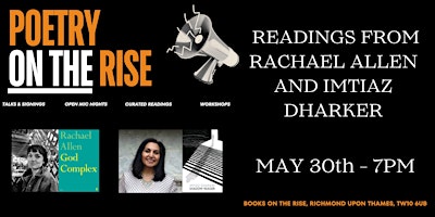Primaire afbeelding van Poetry on the Rise: Readings from Rachael Allen and Imtiaz Dharker