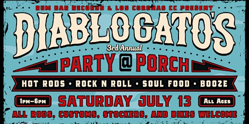 3rd Annual DIABLOGATO'S Party at the Porch primary image