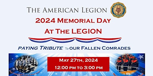 Imagem principal do evento Memorial Day at the Legion
