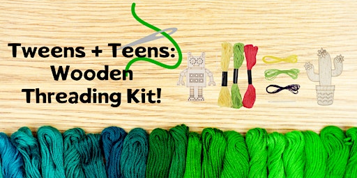 Tweens + Teens: Wooden Threading Kit! (Ages 8-13)  primärbild