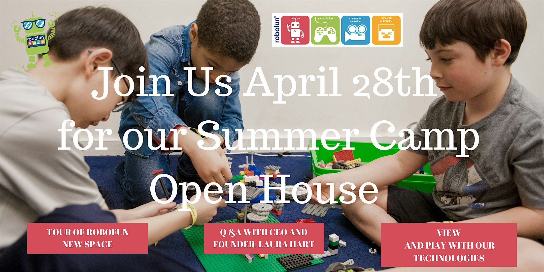 Summer Camp Open House  on 5\/18 in our NEW SPACE! 65th and WEA
