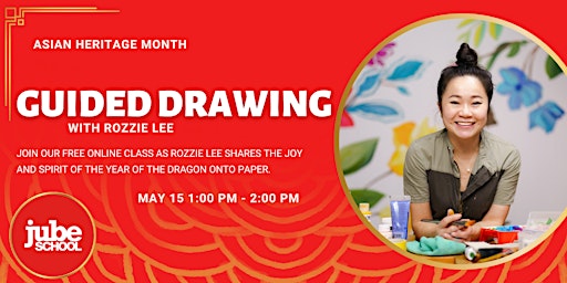 Imagem principal do evento Jube School Presents: Guided Drawing with Rozzie Lee