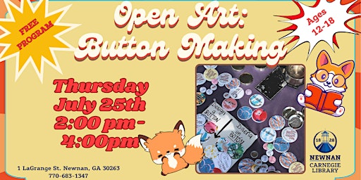 Immagine principale di Open Art: Button Making 