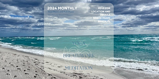 Hauptbild für June 2024 New Moon Beach Yoga Breathwork Meditation