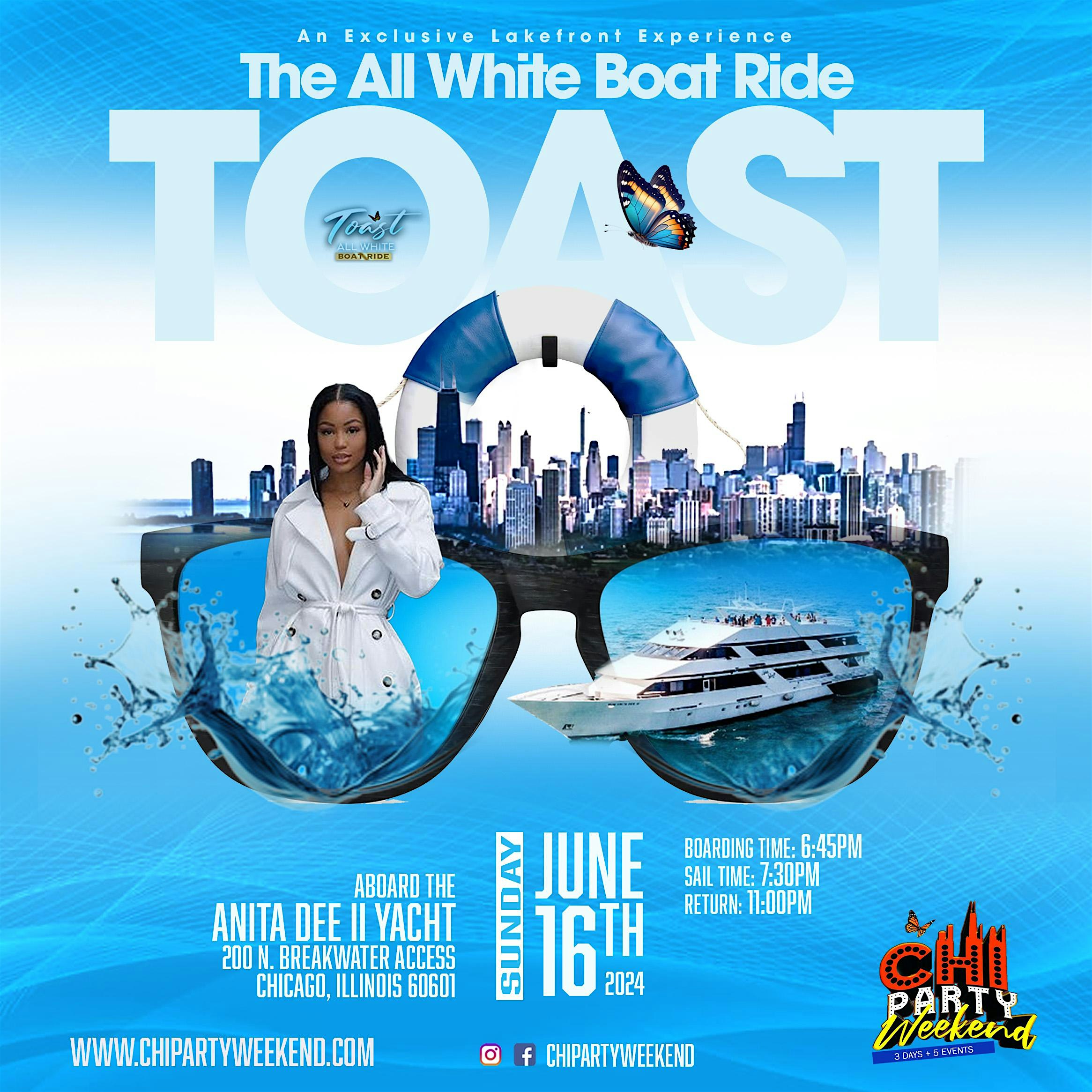 TOAST All White Yacht Party (CHI PARTY WEEKEND 2024)