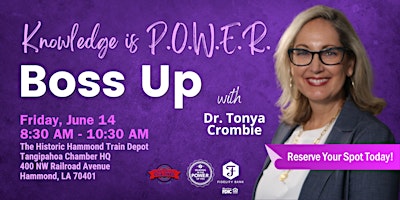 Immagine principale di Knowledge is POWER: Boss Up with Dr. Tonya Crombie 