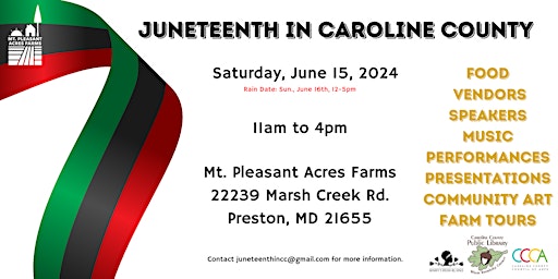 Imagem principal do evento Juneteenth in Caroline County- Vendor Registration
