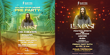 Lumasi @ Pour Taproom & Island Cruises (Golden Hour Boat Pre-Party) |  5/24