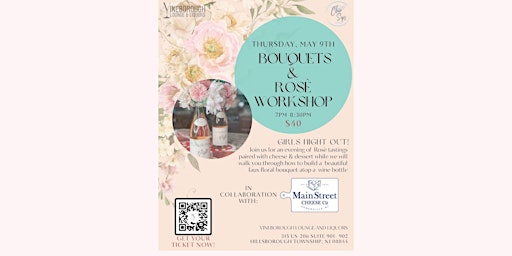 Immagine principale di Bouquets and Rosè Workshop at Vineborough in Hillsborough NJ 