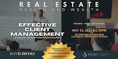 Imagem principal do evento Real Estate Health and Wealth - Effective Client Management