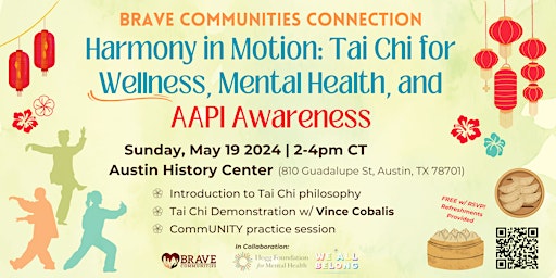 Imagem principal do evento BCC-Harmony in Motion: Tai Chi for Wellness, Mental Health & AAPI Awareness