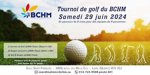 Imagem principal do evento Tournoi de Golf du BCHM