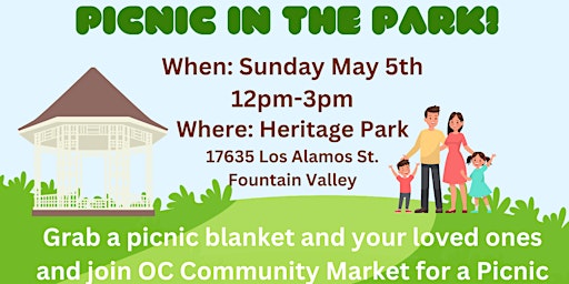 Imagem principal do evento OC Community Market Picnic in the Park!