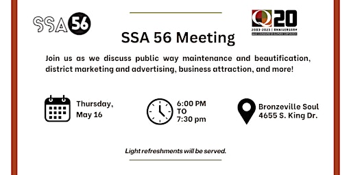 Imagem principal de Special Service Area (SSA) 56 Meeting