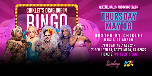Imagem principal do evento Chiklet's Drag Queen Bingo