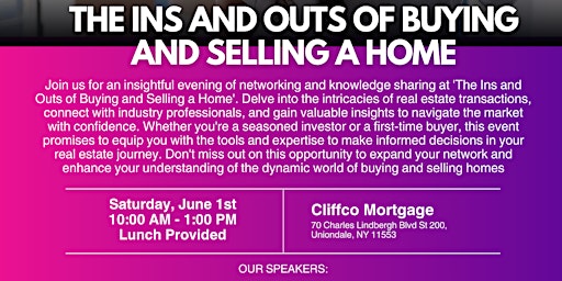 Imagem principal do evento The Ins and Outs of Buying and Selling a Home