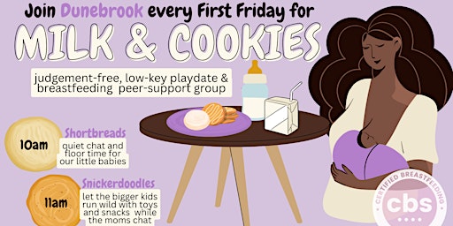 Primaire afbeelding van June "Milk & Cookies" Breastfeeding Peer-Support & Playdate