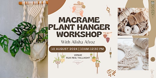 Image principale de Macramé Workshop - Plant Hanger - Sat 10th of August, 2024