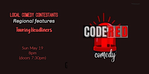 Imagem principal do evento Code Red Comedy  Game Show Taping!