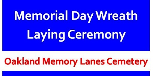 Primaire afbeelding van Memorial Day Wreath Laying Ceremony