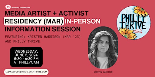 6/5 Media Artist + Activist Residency (MAR) Info Session (In-Person) primary image