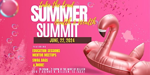 Hauptbild für Take The Lead: Summer Health & Wealth Summit