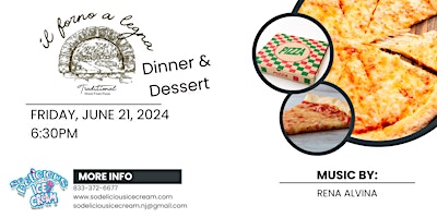 June 21, 2024 - 6:30pm Seating. Dinner & Dessert primary image