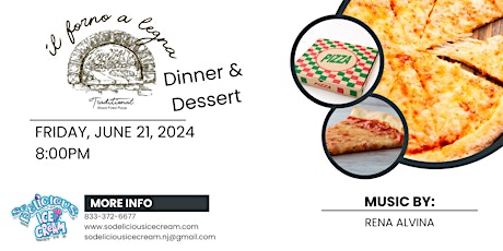 June 21, 2024 - 8:00pm Seating. Dinner & Dessert
