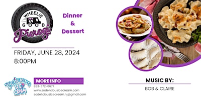 June 28, 2024 - 8:00pm Seating - Dinner & Dessert primary image