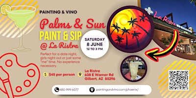 Imagem principal do evento Palms and Sun - Paint and Sip - La Ristra New Mexican Kitchen