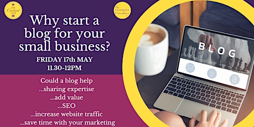 Hauptbild für Why start a blog for your small business? - Free webinar