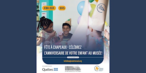 Imagem principal do evento Fête à chapeaux - Célébrez l'anniversaire de votre enfant au musée