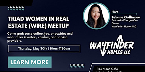 Imagem principal do evento Triad Women in Real Estate (WIRE) Coffee Meetup - Pink Moon Cafe