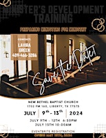New Bethel Baptist Church is hosting a  Minister Development Training
