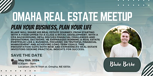 Hauptbild für Omaha Real Estate Meetup- May Event
